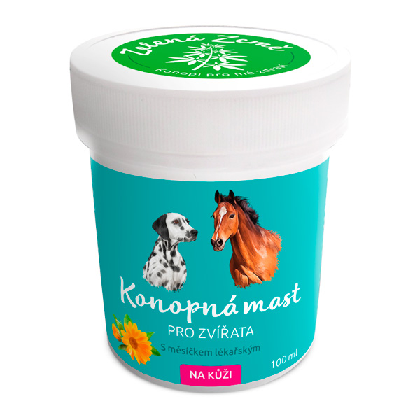 Zelená Země Konopná mast na kůži pro zvířata, 100 ml
