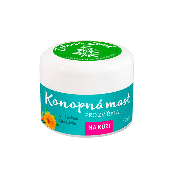 Zelená Země Konopná mast na kůži pro zvířata 12 ml