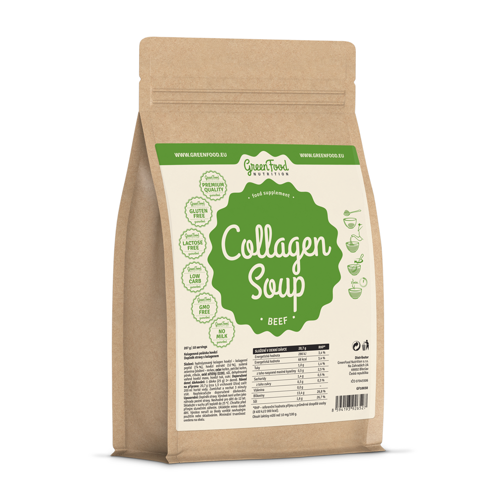 GreenFood Nutrition Kolagenová polévka hovězí 207 g