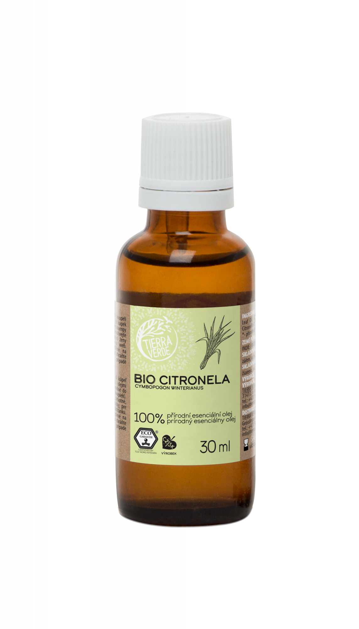 Tierra Verde – Esenciální olej BIO Citronela, 30 ml