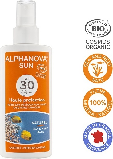 Alphanova Opalovací krém ve spreji SPF 30, 125 g BIO