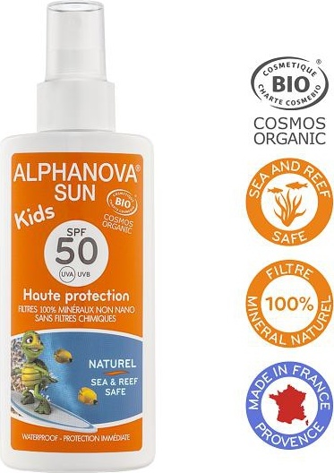 Alphanova Opalovací krém ve spreji pro děti SPF 50, 125g BIO