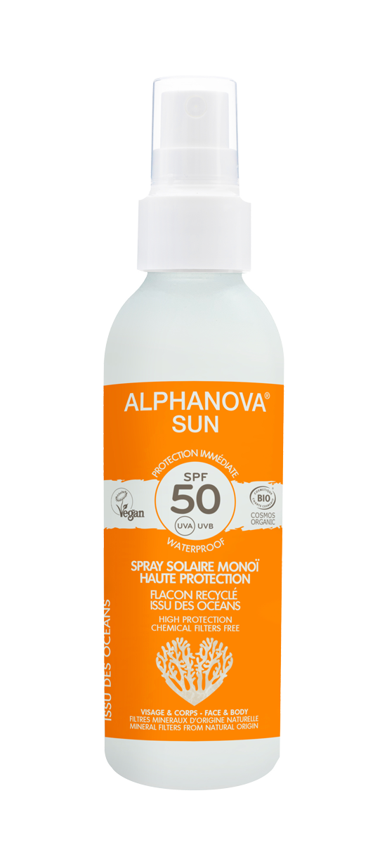 Alphanova Opalovací krém ve spreji rodinný SPF 50 125g