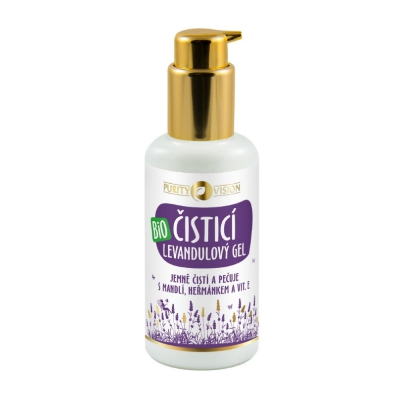 PURITY VISION Bio Levandulový čisticí gel s mandlí, heřmánkem a vit. E 100 ml