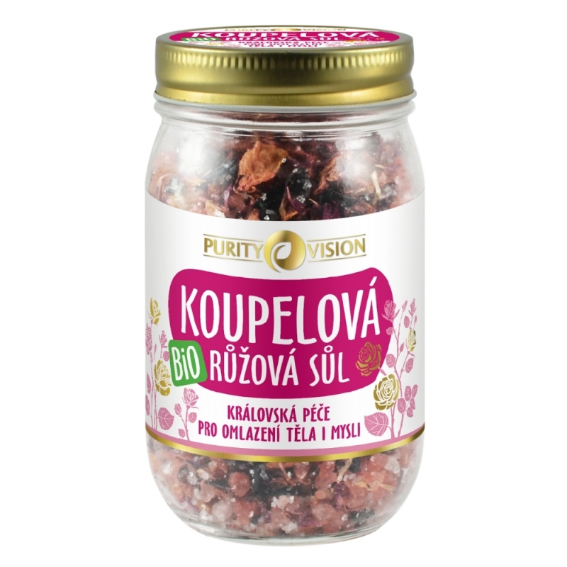 PURITY VISION Růžová koupelová sůl 400 g