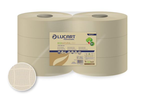 Lucart Professional Lucart Econatural 23J jumbo - toaletní papír 190 m, 6 ks