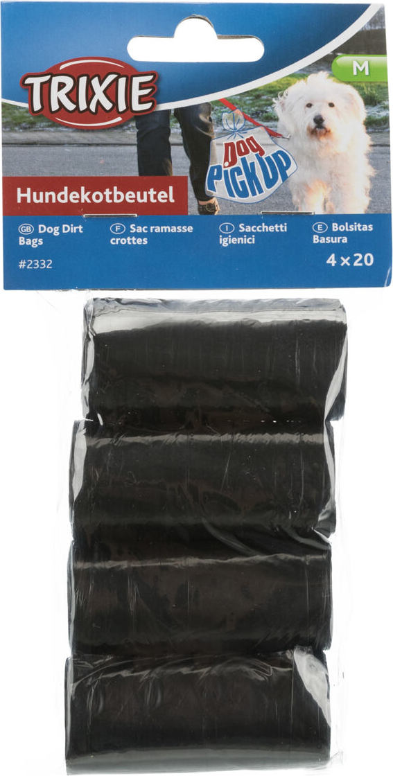 Náhradní sáčky na trus (4 role á 20 černých sáčků) 1 bal