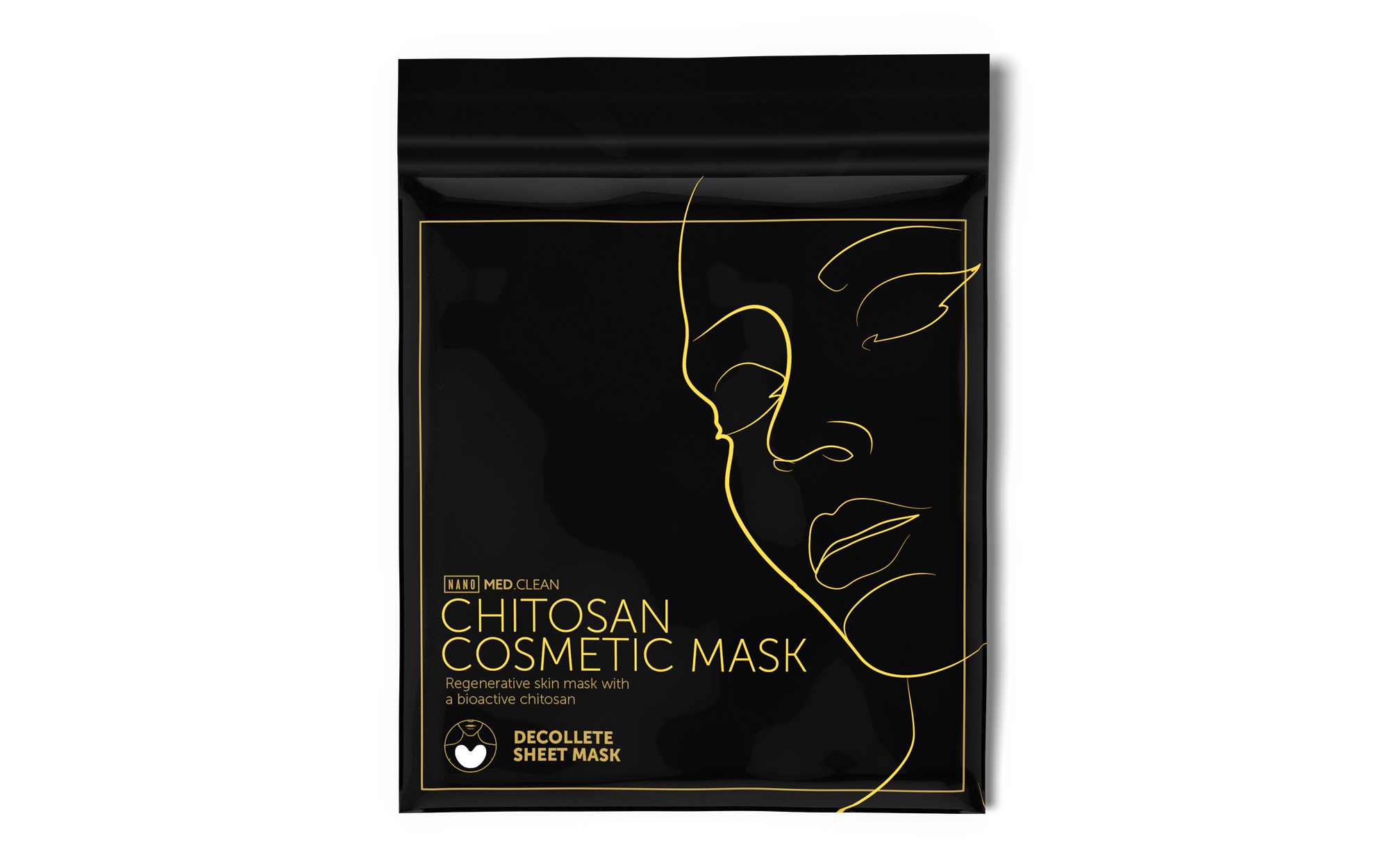 Nano Med.Clean Chitosan Cosmetic Mask, dekolt, 1ks