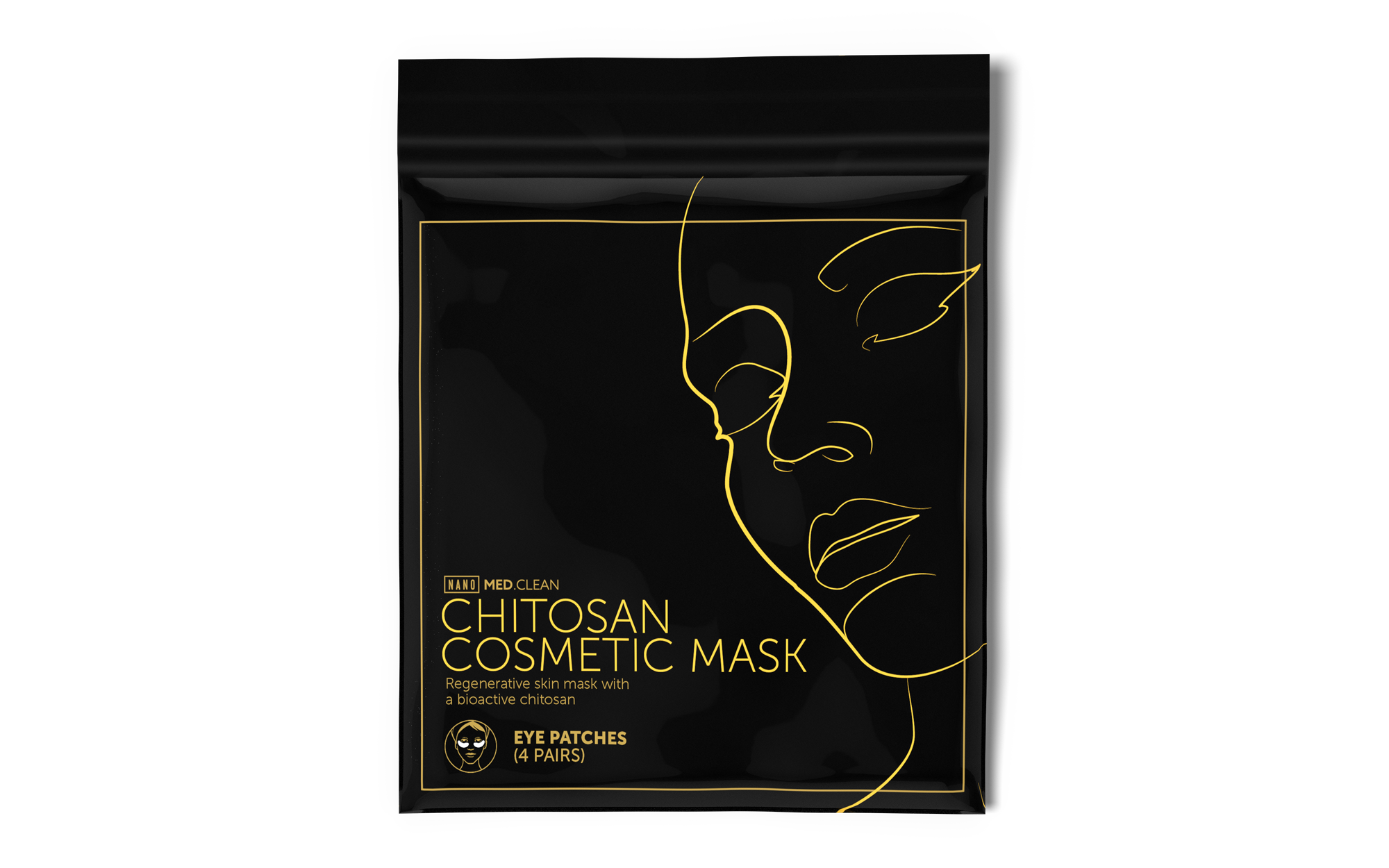 Nano Med.Clean Chitosan Cosmetic Mask - oční okolí (4 páry = 8 ks)