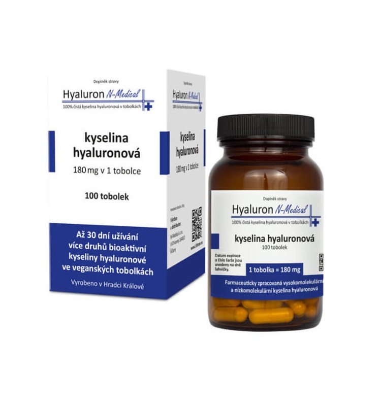 Hyaluron N-Medical 100% kyselina hyaluronová - tobolky Balení: 100 tobolek