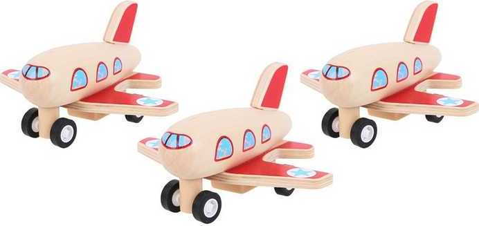 Bigjigs Toys Dřevěné natahovací letadlo 1 ks