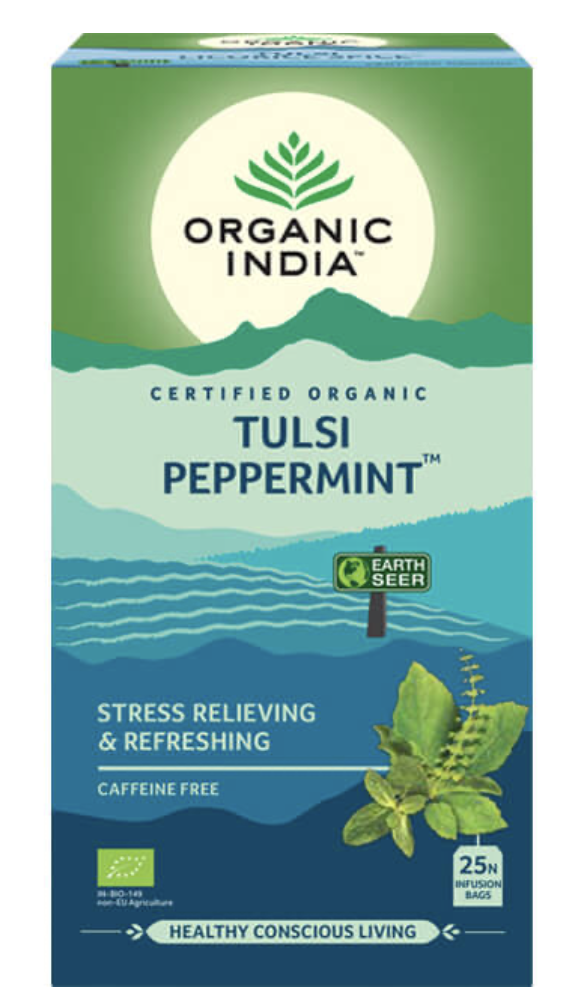ORGANIC INDIA Tulsi s mátou BIO, 25 sáčků