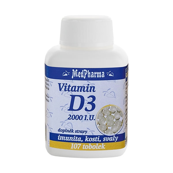 MedPharma Vitamín D3 2000 I.U. 107 kapslí