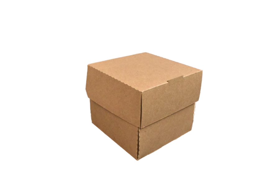 EcoPack Hamburger box / krabička EKO na hamburger 118x120x106 mm kraft bal/200 ks