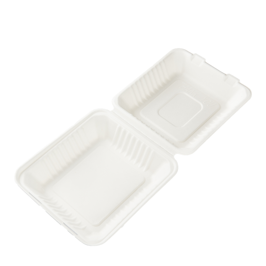 EcoPack Menu box z cukrové třtiny 200x210x85 mm 1-dílný bílý bal/50 ks Balení: 50