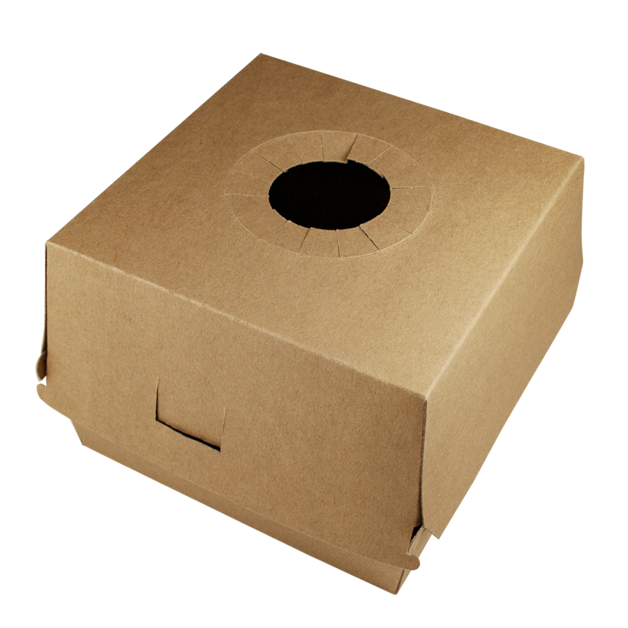 EcoPack Hamburger box / krabička EKO na hamburger 135x135x100 mm hnědý bal/50 ks