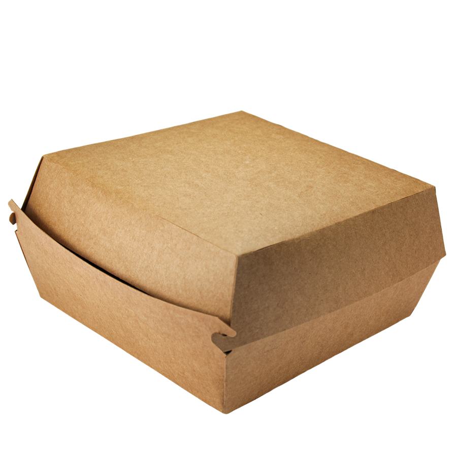 EcoPack Hamburger box / krabička EKO na hamburger 140x140x70 mm kraft ideal pack® bal/50 ks