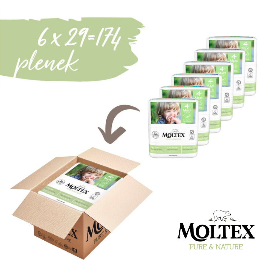 Plenky Moltex Pure & Nature Maxi 7-14 kg - ekonomické balení (6 x 29 ks)