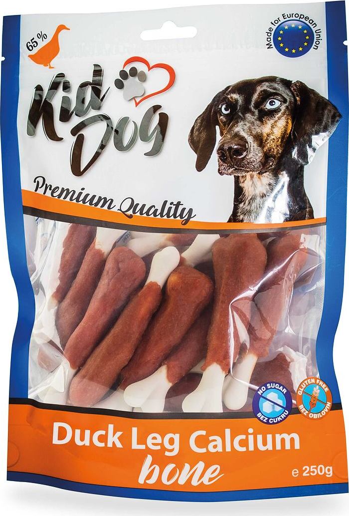 KIDDOG kachní stehýnko s kalciovou kostičkou 250 g
