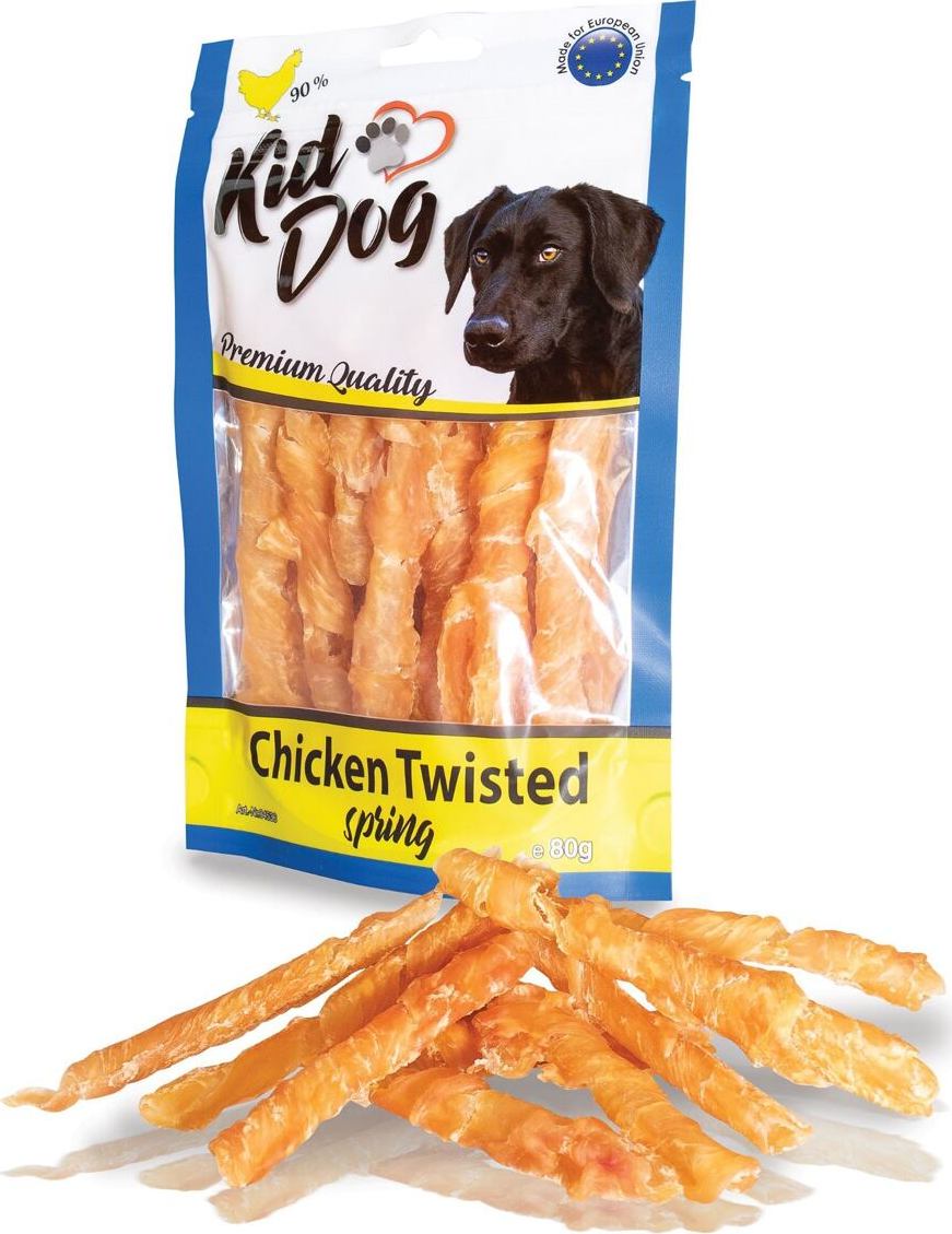 KIDDOG kuřecí prsa ve spirále 80 g