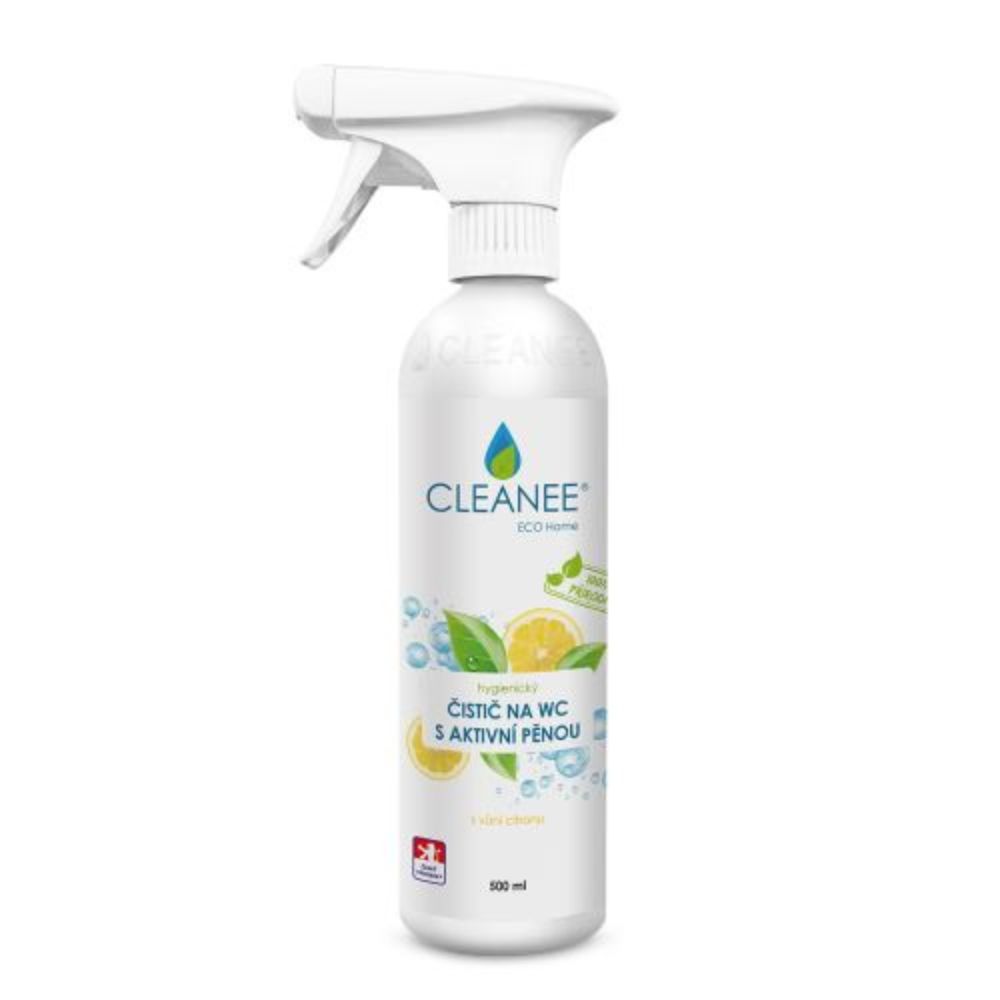 CLEANEE EKO Hygienický WC čistič s aktivní pěnou a citrónovou vůní EKO CLEANEE 500ml