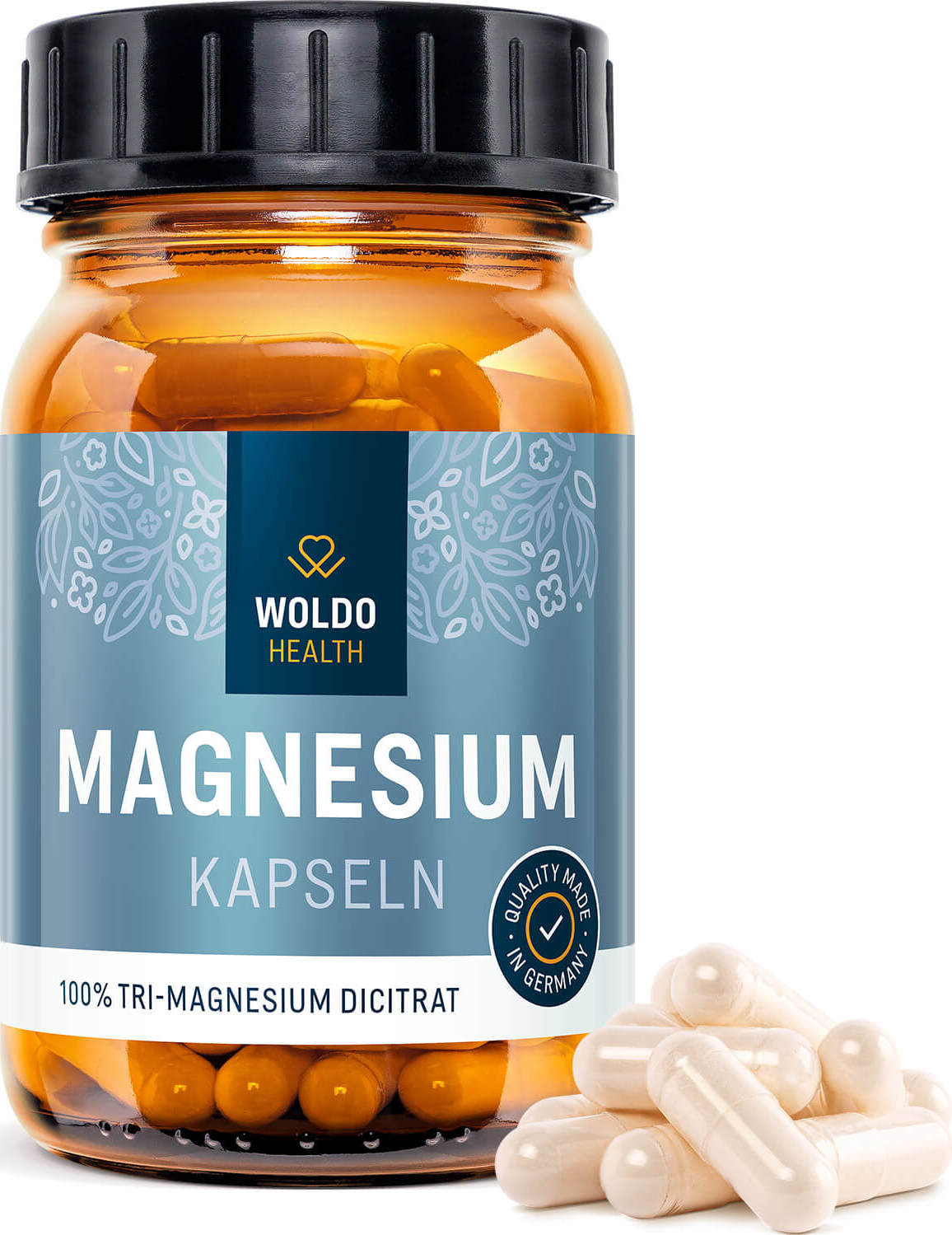WoldoHealth® Hořčík Tri-Magnesium dicitrát, 120kapslí