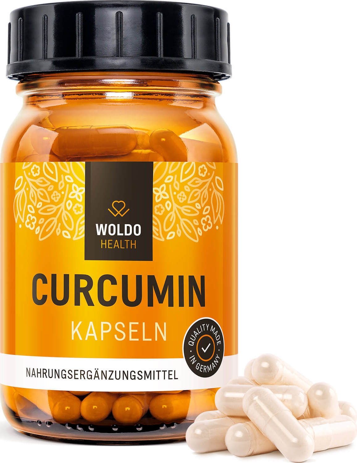 WoldoHealth® Kurkumin s piperinem, 120kapslí