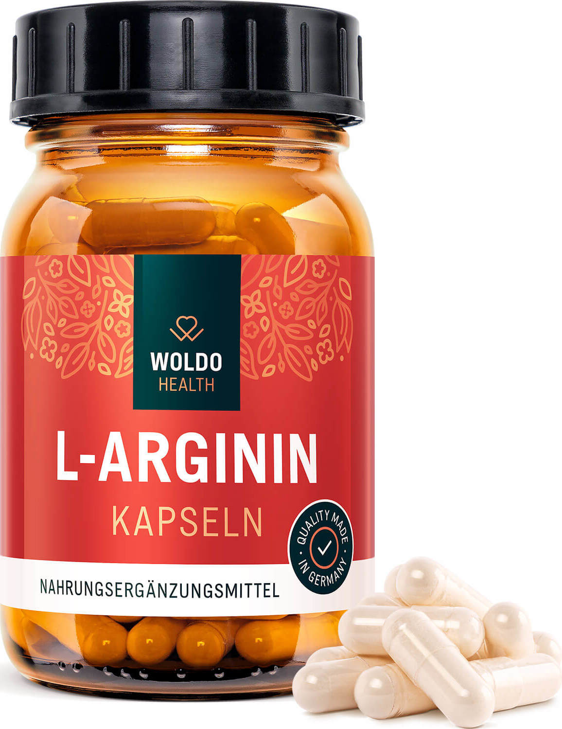 WoldoHealth® L-Arginin HCL, 120kapslí