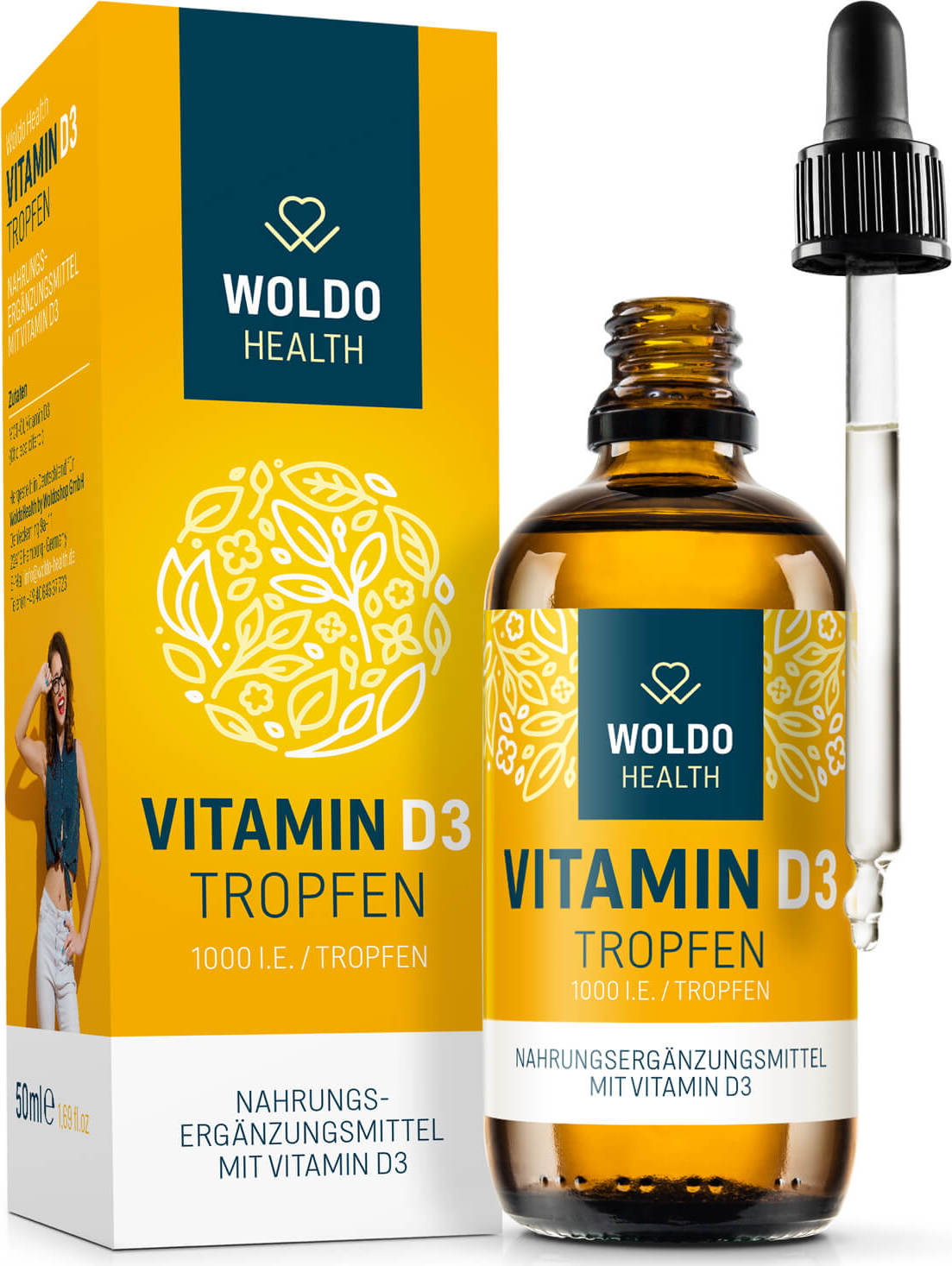 WoldoHealth® Vitamín D3 1000 IU, 50ml