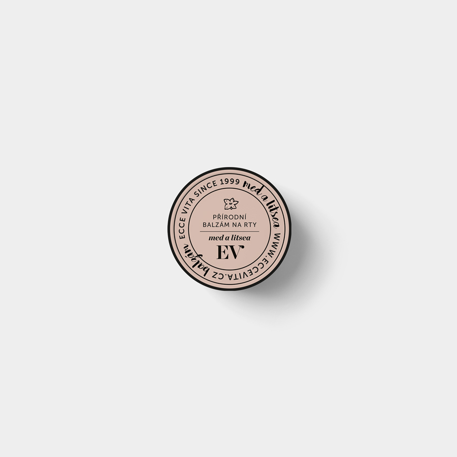 EcceVita Balzám na rty Med a Litsea, 10ml