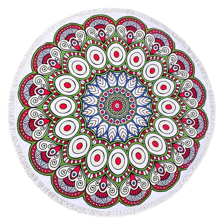 Kulatá osuška - deka mandala MOTÝLÍ OKA