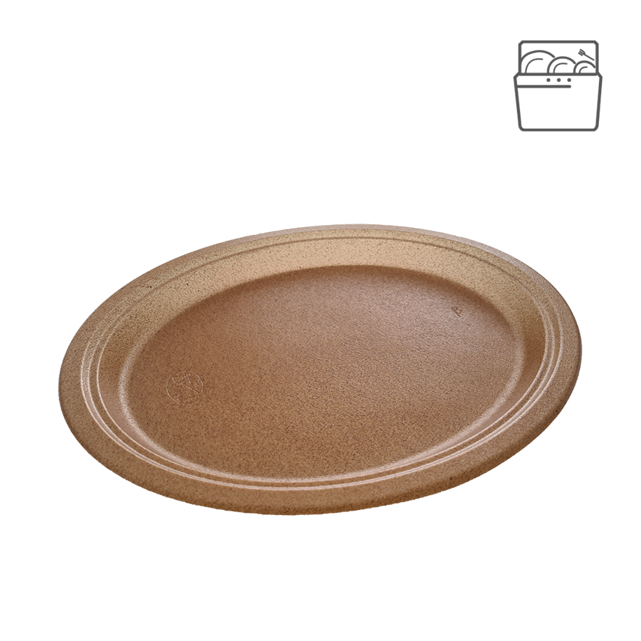 EcoPack Talíř EKO kompozit dřevo/plast (WPC) 31 cm oválný bal/50 ks Balení: 50