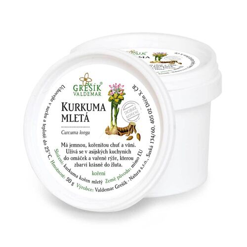 Valdemar Grešík - Natura s.r.o. Kurkuma mletá 50 g GREŠÍK Dobré koření