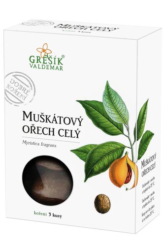 Valdemar Grešík - Natura s.r.o. Grešík Muškátový ořech celý 3 ks