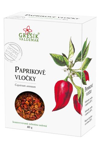 Valdemar Grešík - Natura s.r.o. Paprikové vločky 40 g GREŠÍK Dobré koření