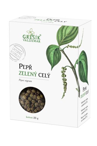 Valdemar Grešík - Natura s.r.o. Pepř zelený celý 25 g GREŠÍK Dobré koření