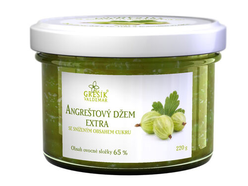 Valdemar Grešík - Natura s.r.o. Grešík Angreštový džem extra Se sníženým obsahem cukru 220 g