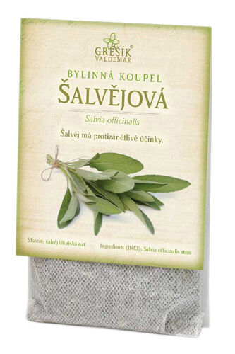 Valdemar Grešík - Natura s.r.o. Šalvějová koupel 20 g GREŠÍK, Bylinná koupel