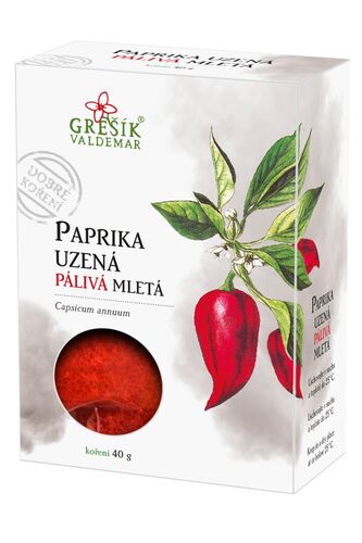 Valdemar Grešík - Natura s.r.o. Paprika uzená PÁLIVÁ mletá 40 g GREŠÍK Dobré koření