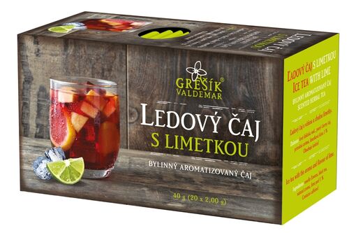 Valdemar Grešík - Natura s.r.o. Ledový čaj s limetkou 20 n.s. přebal GREŠÍK