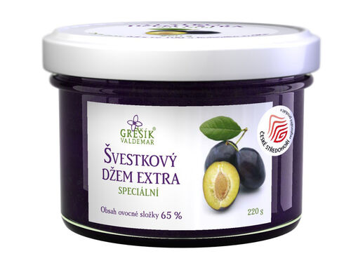 Valdemar Grešík - Natura s.r.o. Grešík Švestkový džem extra Méně sladký 220 g