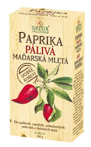 Valdemar Grešík - Natura s.r.o. Paprika PÁLIVÁ maďarská mletá 100 g GREŠÍK Dobré koření