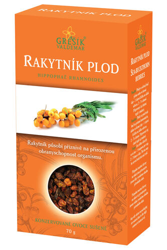 Valdemar Grešík - Natura s.r.o. Rakytník plod 70 g GREŠÍK Sušené ovoce - J