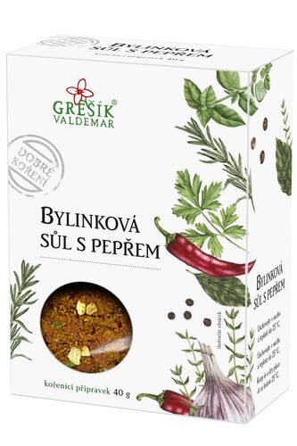 Valdemar Grešík - Natura s.r.o. Grešík Bylinková sůl s pepřem 40 g