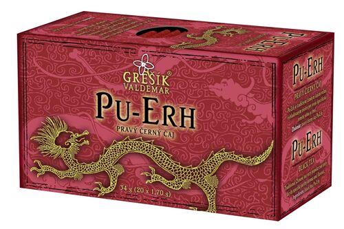 Valdemar Grešík - Natura s.r.o. Pu-Erh 20 n.s. přebal GREŠÍK Černý čaj