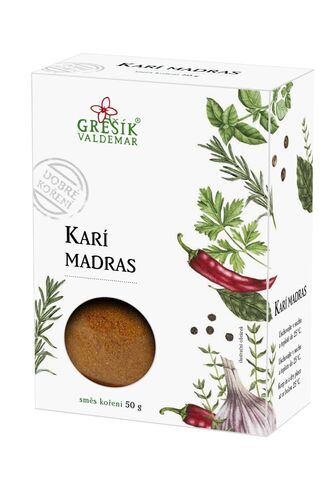 Valdemar Grešík - Natura s.r.o. Karí Madras 50 g GREŠÍK Dobré koření