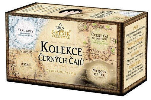 Valdemar Grešík - Natura s.r.o. Kolekce Černých čajů 4x5 n.s. přebal GREŠÍK