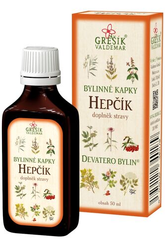 Valdemar Grešík - Natura s.r.o. Hepčík kapky 50 ml GREŠÍK-Z-40% líh, Devatero bylin kapky