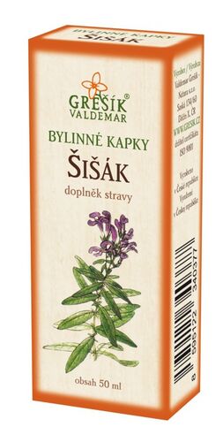 Valdemar Grešík - Natura s.r.o. Šišák kapky 50 ml GREŠÍK-Z-40% líh, Bylinné kapky