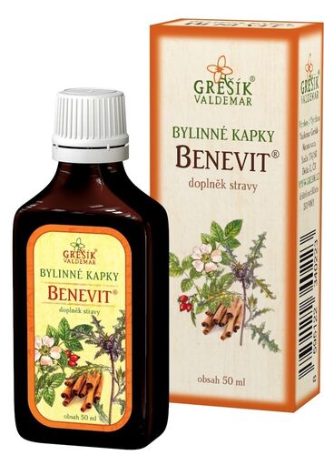 Valdemar Grešík - Natura s.r.o. Benevit kapky 50 ml GREŠÍK-Z-40% líh, Bylinné kapky
